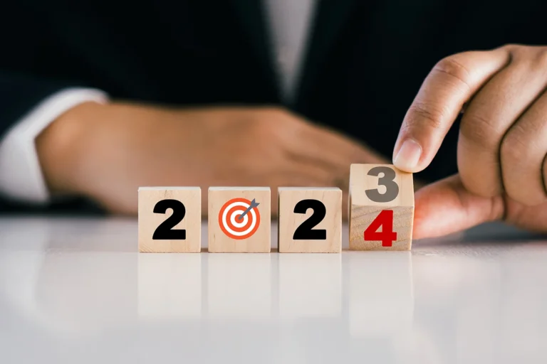 2024 Goals Of Business Or Life Wooden Cubes